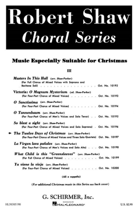 Traditional, Twelve Days Of Christmas, The SATB a Cappella Chorpartitur