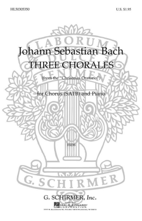 Johann Sebastian Bach, Three Chorales SATB and Piano Chorpartitur