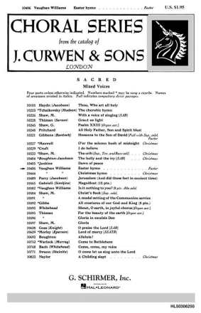 Ralph Vaughan Williams, Easter Hymn From Three Choral Hymns Orchestra SATB + Orchestra Chorpartitur