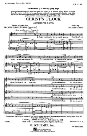 M. Shaw, Christ's Flock SATB Chorpartitur