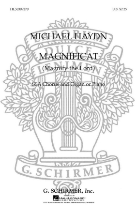 Johann Michael Haydn, Magnificat (Magnify the Lord) SSA with Organ or Piano Chorpartitur