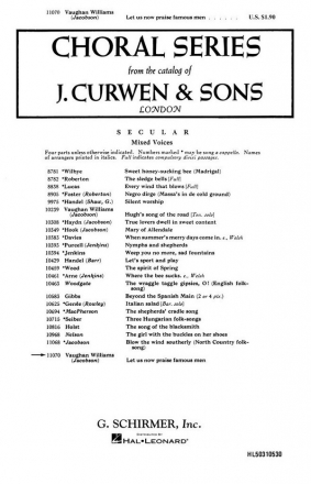 Ralph Vaughan Williams, Let Us Now Praise Famous Men SATB and Piano Chorpartitur