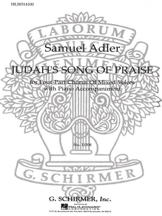 Samuel Adler, Judahs Song Of Praise SATB Chorpartitur