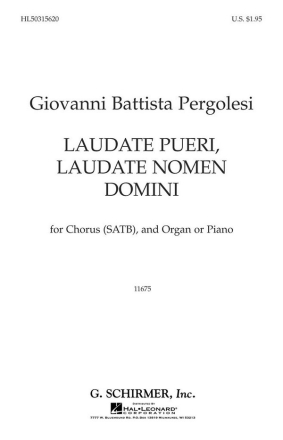 Giovanni Battista Pergolesi, Laudate Pueri Laudate Nomen Domini Solo S + SATB Chorpartitur