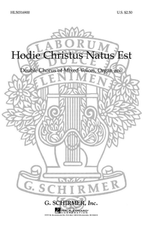 Giovanni Gabrieli, Hodie Christus Natus Est SATB Chorpartitur