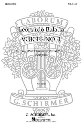 L Balada, Voices No 1 - SATB a Cappella Chorpartitur