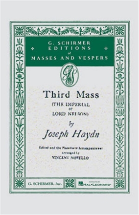 Franz Joseph Haydn, Third Mass SATB Chorpartitur