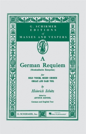 Heinrich Schtz, German Requiem SATB Chorpartitur