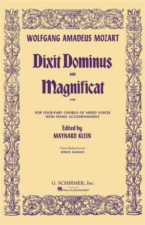 Wolfgang Amadeus Mozart, Dixit Dominus And Magnificat K.193 SATB Chorpartitur