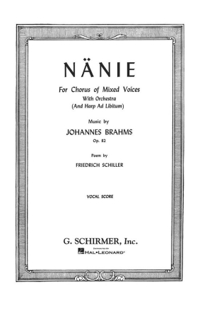 Johannes Brahms, Nanie Op.82 SATB Chorpartitur