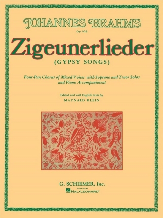 Johannes Brahms, Zigeunerlieder Solo S + Solo T + SATB Chorpartitur