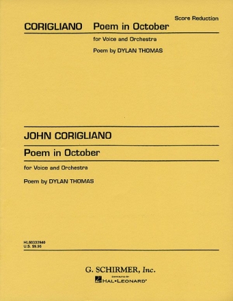 John Corigliano, Poem In October Vocal and Piano Buch