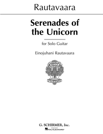 Einojuhani Rautavaara, Serenades of Unicorns Gitarre Buch