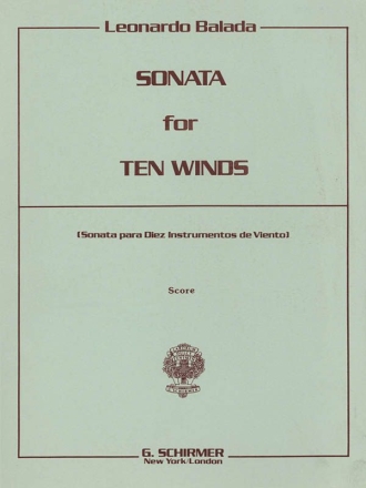 Leonardo Balada, Sonata for 10 Winds Wind Ensemble Partitur