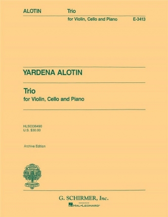 Yardena Alotin, Trio Piano Trio Partitur + Stimmen