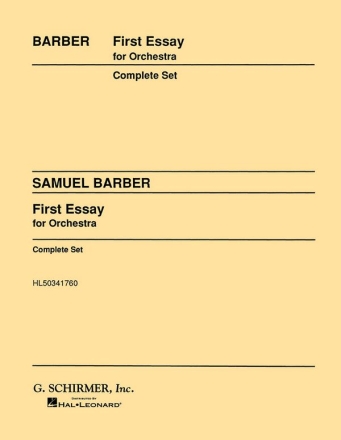 Samuel Barber, First Essay For Orchestra - Complete Set Orchestra Partitur + Stimmen