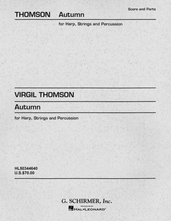 Virgil Thomson, Autumn Strings, Harp and Percussion Partitur + Stimmen