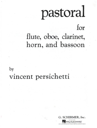 Pastoral op.21 for flute, oboe, clarinet, horn and bassoon score and parts