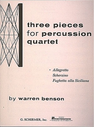 Warren Benson, Alegretto Percussion Quartet Partitur + Stimmen