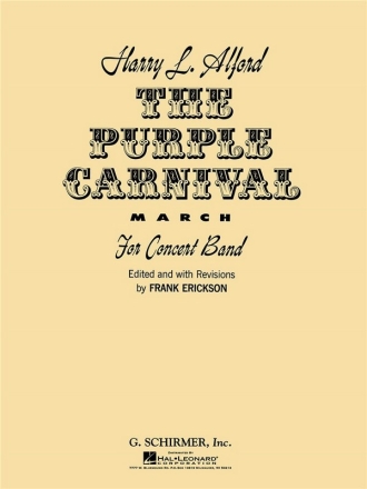 Harold Alford, The Purple Carnival March Concert Band Partitur + Stimmen