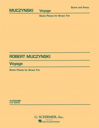 Robert Muczynski, Voyage, Op. 27 Brass Trio Partitur + Stimmen