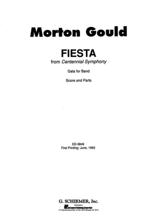 M Gould, Fiesta (from Centennial Symphony) Concert Band Partitur