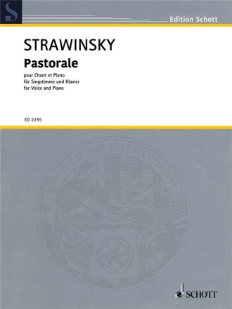 Igor Stravinsky, Pastorale Soprano Voice and Piano Buch