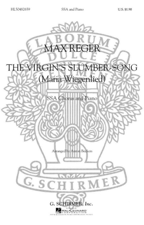 Max Reger, Virgin's Slumber Song SSA and Piano Chorpartitur