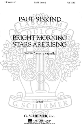 Traditional, Bright Morning Stars are Rising SSAA a Cappella Chorpartitur