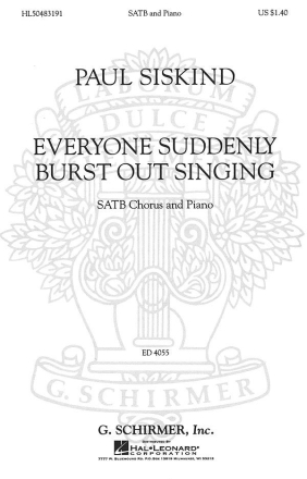 Paul Siskind, Everyone Suddenly Burst Out Singing SSAATTBB + piano Chorpartitur