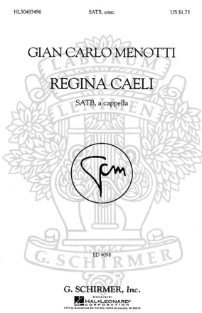 Gian Carlo Menotti, Regina Caeli SSAATTBB a Cappella Chorpartitur