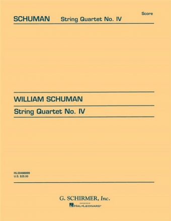 William Schuman, String Quartet No. 4 Streichquartett Partitur