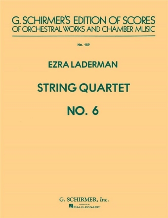 Ezra Laderman, String Quartet No. 6 Streichquartett Partitur