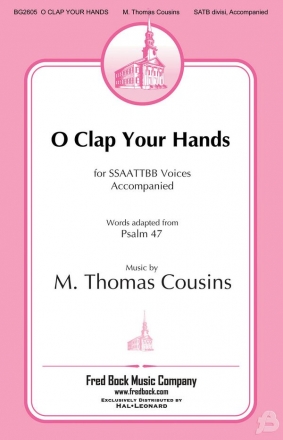 M. Thomas Cousins, O Clap Your Hands SATB Chorpartitur