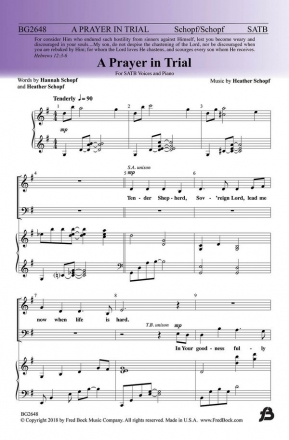 Heather Schopf, A Prayer In Trial SATB Chorpartitur