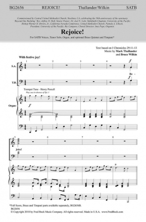 Bruce Wilkin_Mark Thallander, Rejoice SATB Chorpartitur