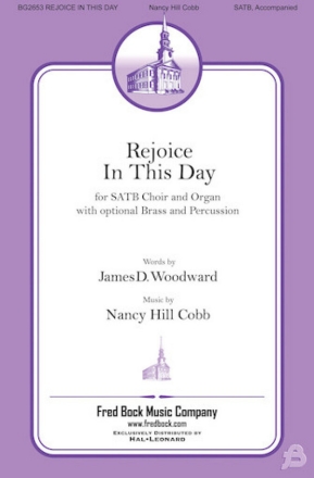 Nancy Hill Cobb, Rejoice in This Day Choir, Brass and Timpani Partitur + Stimmen