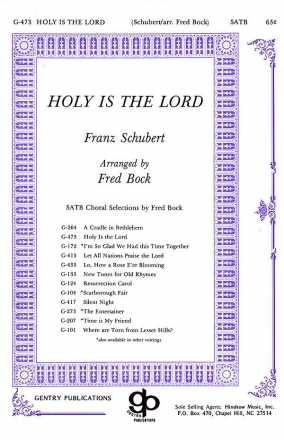 Franz Schubert, Holy Is The Lord See 08739911 Chor Chorpartitur