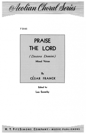 Csar Franck, Praise the Lord SATB Chorpartitur