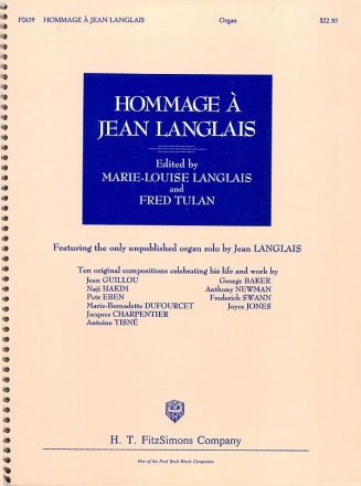 Hommage A Jean Langlais Orgel Buch