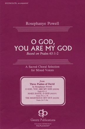 Rosephanye Powell, O God, You Are My God SATB Chorpartitur