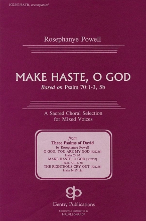 Rosephanye Powell, Make Hae, O God SATB Chorpartitur