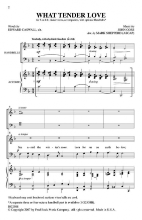 What Tender Love SATB Chorpartitur