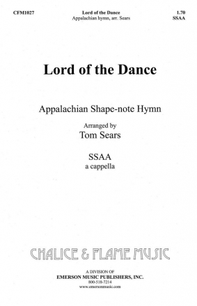 Tom Sears, Lord of the Dance SSAA Chorpartitur