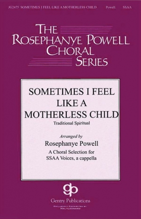 Sometimes I Feel like A Motherless Child SSAA a Cappella Chorpartitur