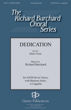 Richard Burchard, Dedication SATB Chorpartitur