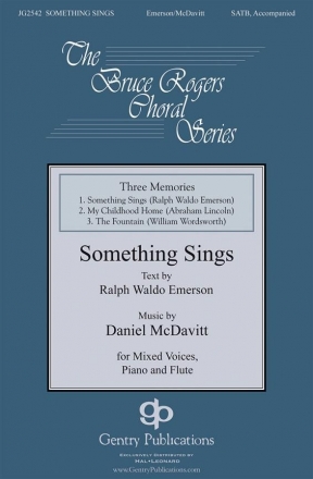 Daniel McDavitt, My Childhood Home From Three Memories SATB Chorpartitur