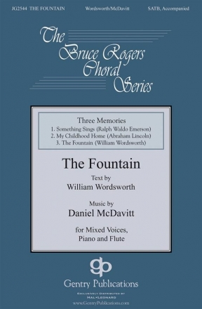 Daniel McDavitt, The Fountain From Three Memories SATB Chorpartitur