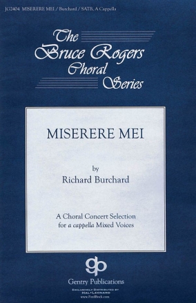 Richard Burchard, Miserere Mei SATB Chorpartitur