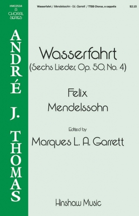 Wasserfarht TTBB Chorpartitur